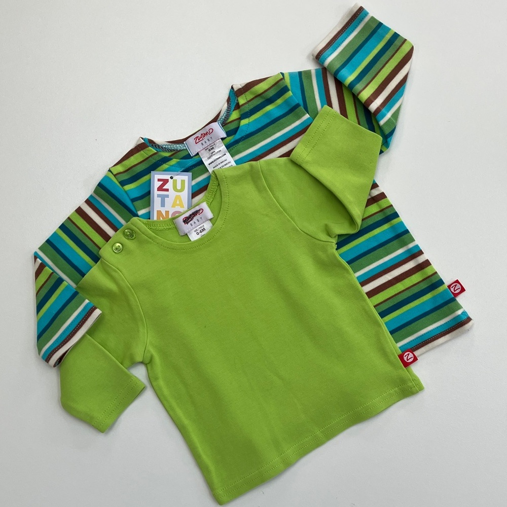 Zutano Baby Striped Cardigan & Top